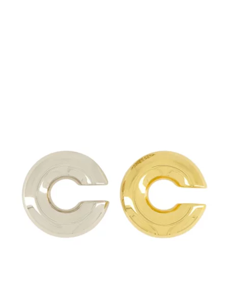 Cercei Rabanne de cristal argintiu