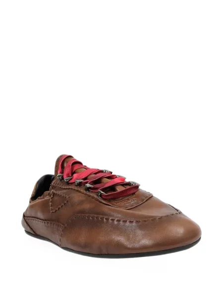 Sneakerși Prada din piele maro