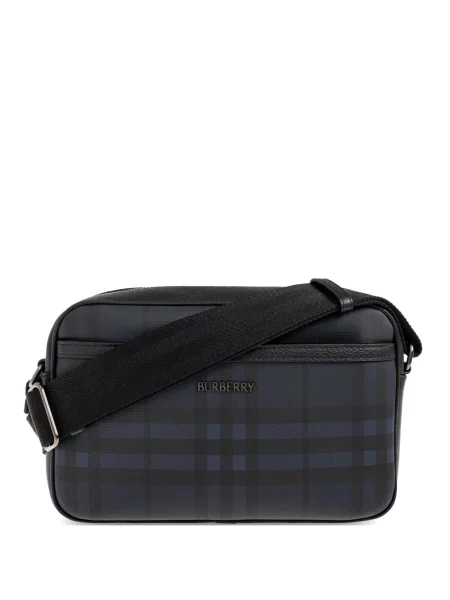 Geantă crossbody Burberry în carouri albastru