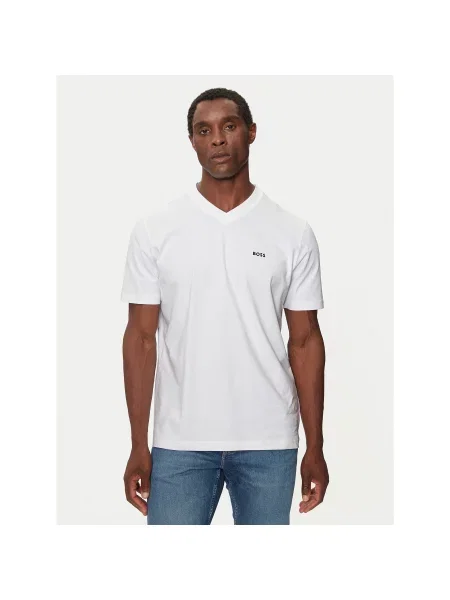 Boss Majica Tee V Regular Fit bela
