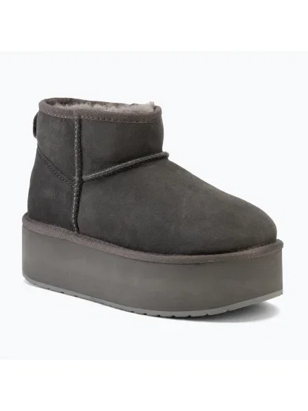 Дамски ботуши за сняг EMU Australia Stinger Micro Flatform charcoal сиво
