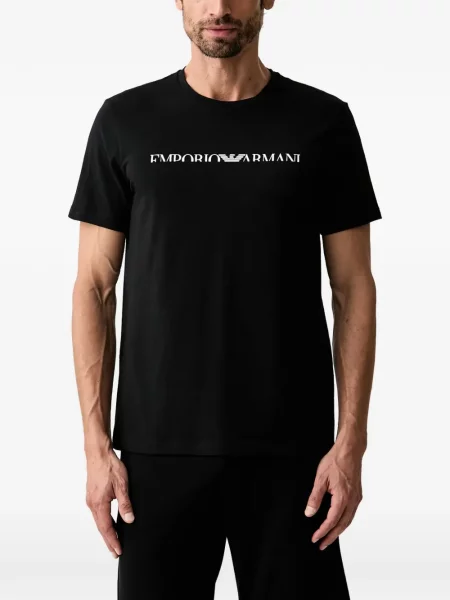 Tricou Emporio Armani cu imagine negru