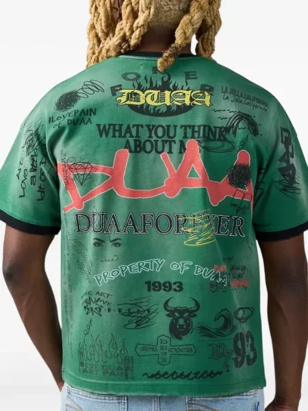 Tricou Duaa cu imagine verde