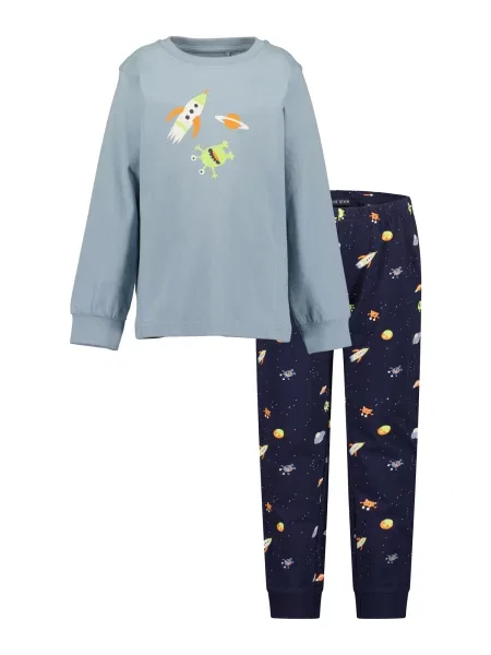 BLUE SEVEN Pijamale bleumarin / fumuriu / verde neon / portocaliu albastru