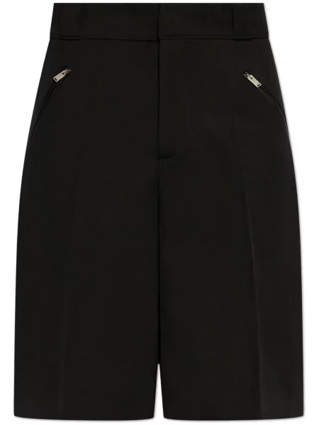Pantaloni scurți Alexander Mcqueen de lână negru