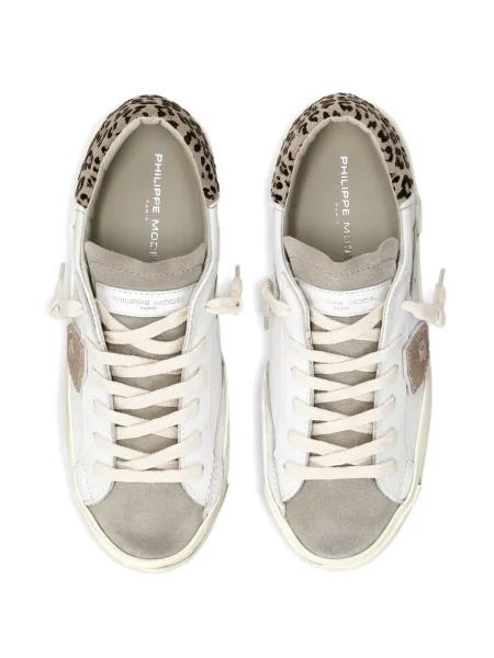 Sneakersy Philippe Model Paris z nadrukiem z nadrukiem zwierzęcym białe