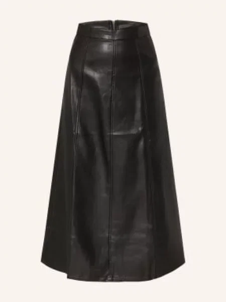 Lollys Laundry Spódnica Lazisell W Stylu Skórzanym schwarz czarna