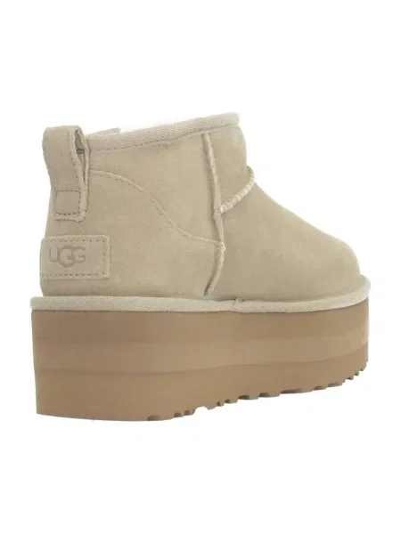 Cizme de zăpadă Ugg Classic Ultra Mini Platform bej