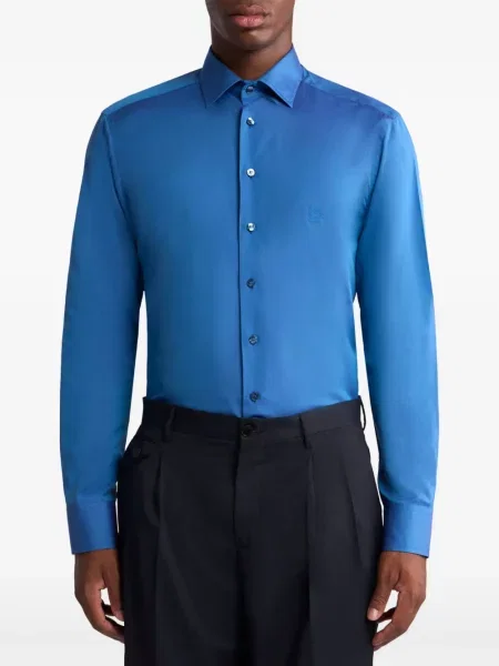 Cămașă Etro cu broderie albastru