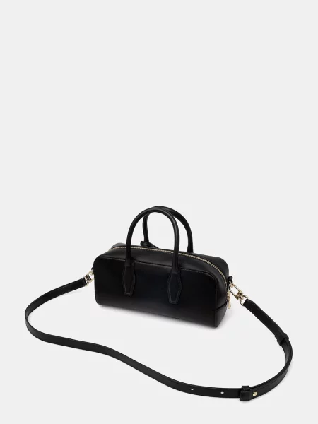 Geanta de piele Boss negru