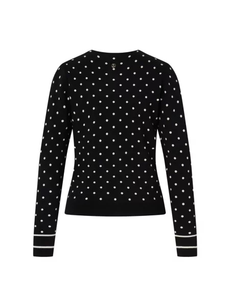 Dzianinowy sweter Joop! w grochy czarny