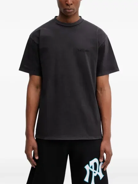 Tricou No Problemo cu broderie gri
