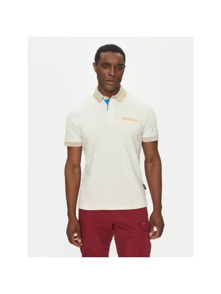 Napapijri Polo majica E-Zeri Écru Regular Fit bež