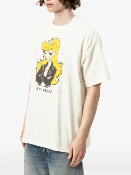 Tricou Domrebel cu imagine alb