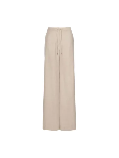 Spodnie Max Mara Studio wełniane brązowe