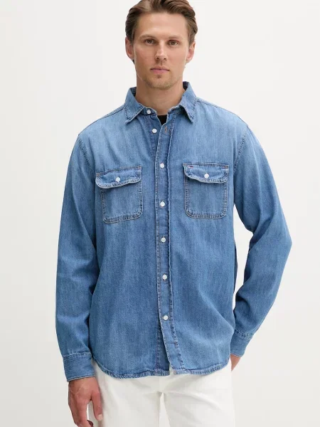 Tommy Jeans srajca iz denima modra