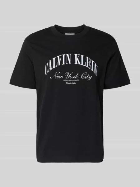 T-shirt z wyhaftowanym logo Calvin Klein Jeans czarna