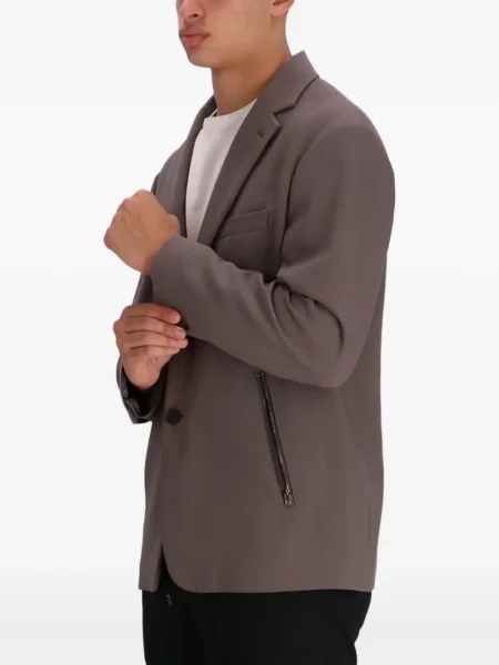 Sacou Emporio Armani din țesătură twill maro