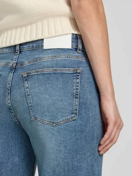 Jeansy Curved Barrel z mieszanka bawełny model Meni moon' Opus Pants niebieskie
