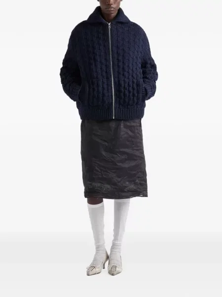 Cardigan Prada de lână albastru