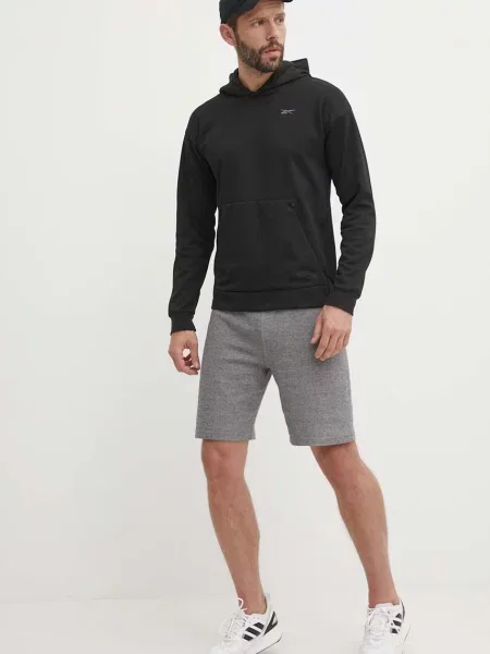 Кофта Reebok Strength з капюшоном однотонна чорний