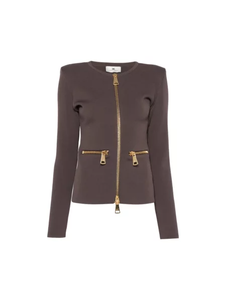 Lekki sweter Elisabetta Franchi brązowy