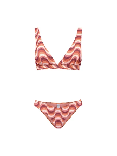 Shiwi Costum de baie două piese Amy maro / maro ruginiu rosé roz