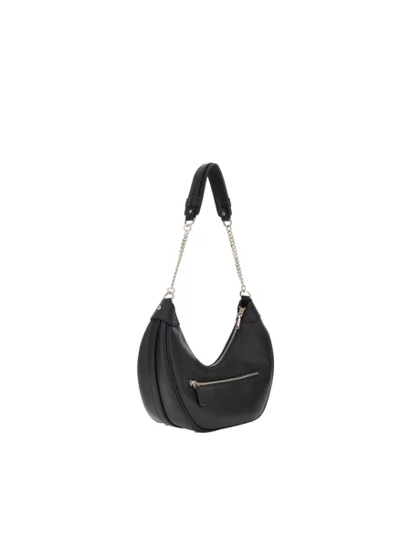 Lniana torebka Guess czarna