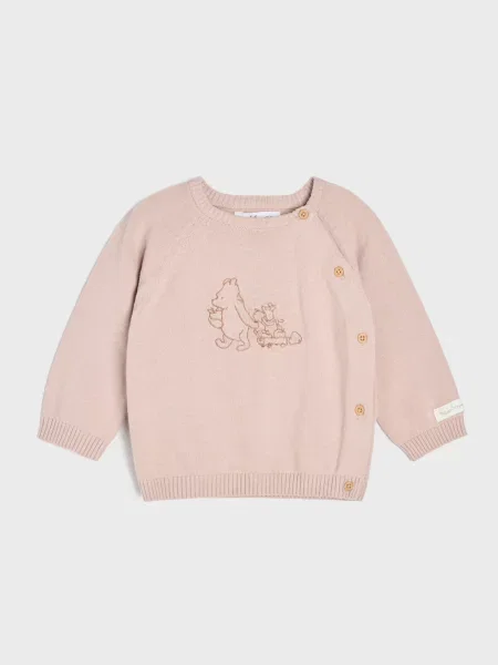 Sinsay svetr se zapínáním na Winnie the Pooh béžová