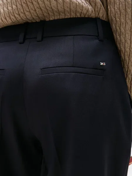 Pantaloni Tommy Hilfiger cu autograf albastru