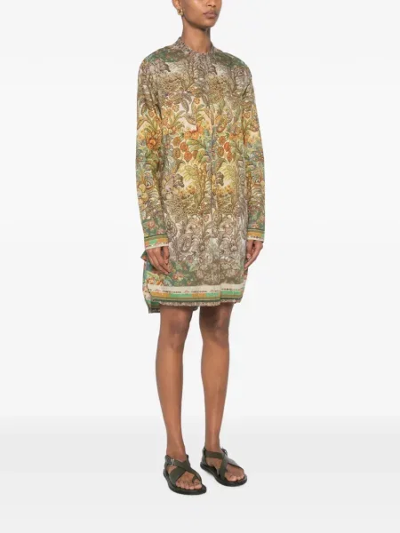 Rochie mini Pierre-louis Mascia cu model floral cu imagine verde
