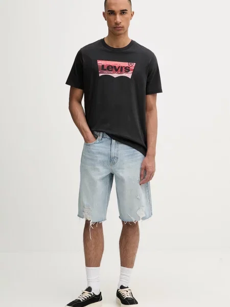 Levi's kratka majica GRAPHIC CREWNECK črna