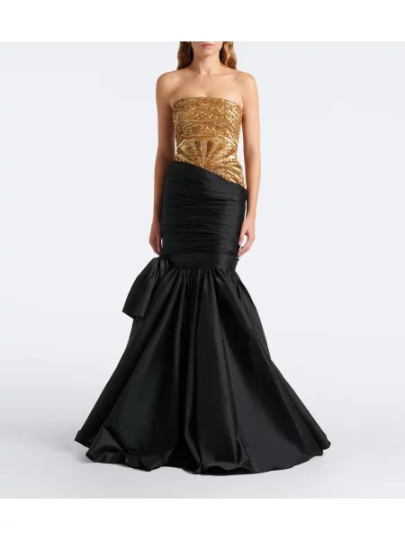 Rochie La Fuori drapată negru