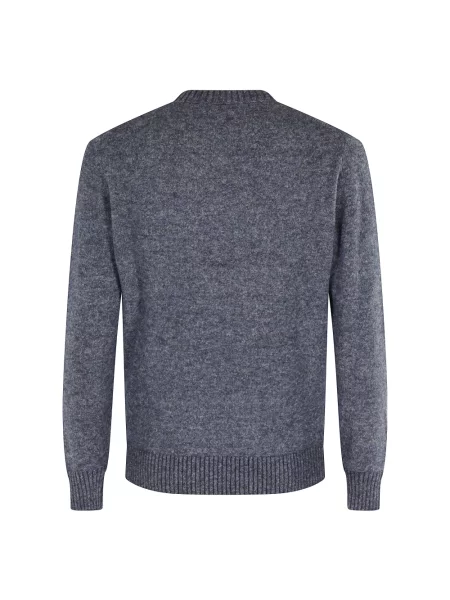 Sweter Kangra z okrągłym dekoltem niebieski