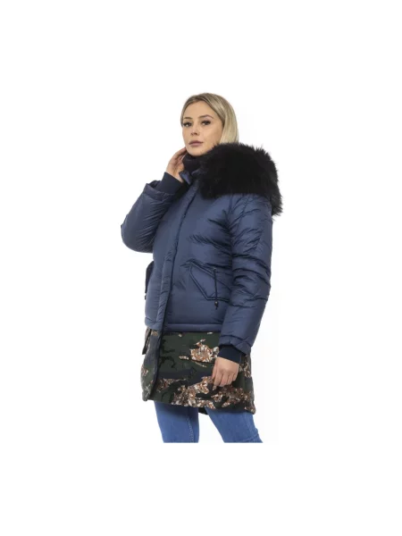 Kurtka puchowa Mr&mrs Italy z kaszmiru niebieska
