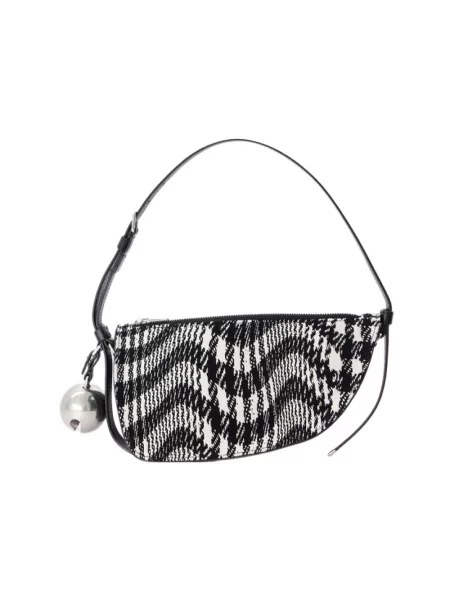 Mała mały torebka skórzana Burberry skórzana czarna