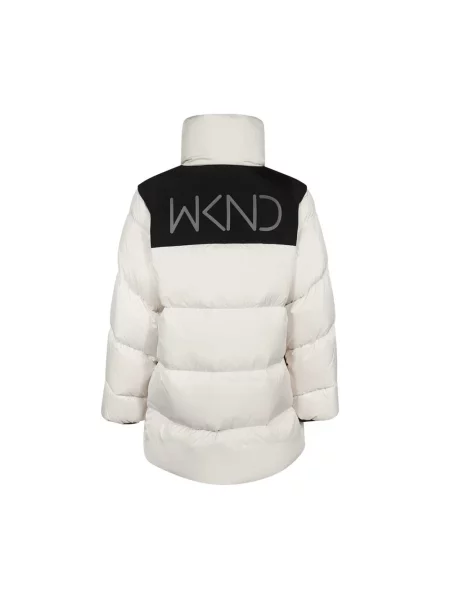 Lniana kurtka puchowa Weekend Max Mara biała