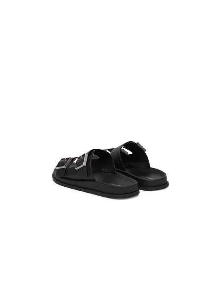 Šľapky Calvin Klein City Sandal Buckle Lth čierna