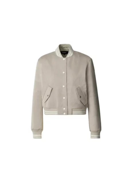 Satynowy kurtka bomber Mackage beżowy