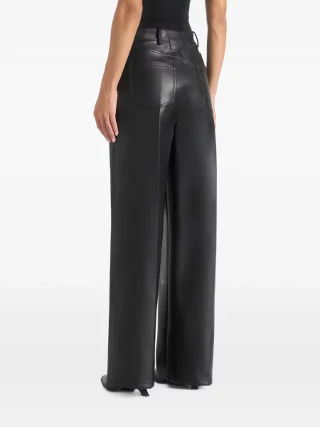 Pantaloni Manière De Voir din piele negru