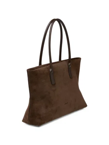 Geantă shopper Marsell din piele de căprioară maro