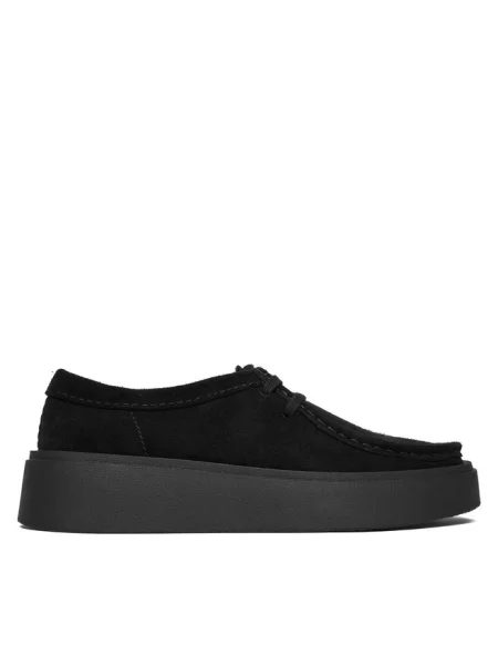 Półbuty Clarks zamszowe czarne