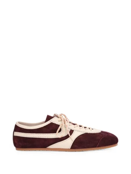 Sneakerși Dries Van Noten din piele de căprioară violet