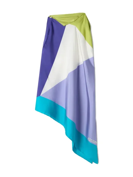 Top Lanvin cu imprimeu geometric violet