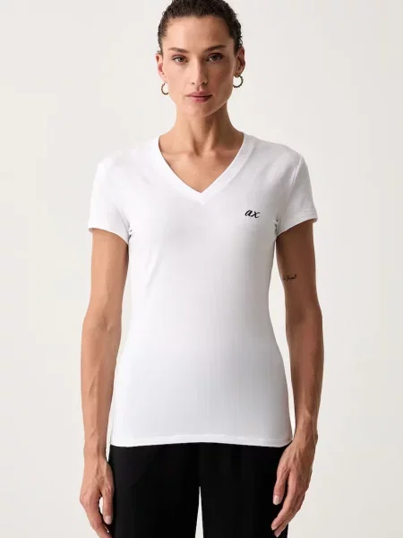Armani Exchange tricou pentru femei din cu alb