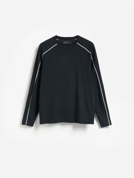 Reserved Sportowy longsleeve czarny