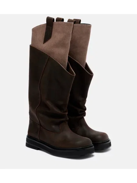 Botine The Attico din piele maro