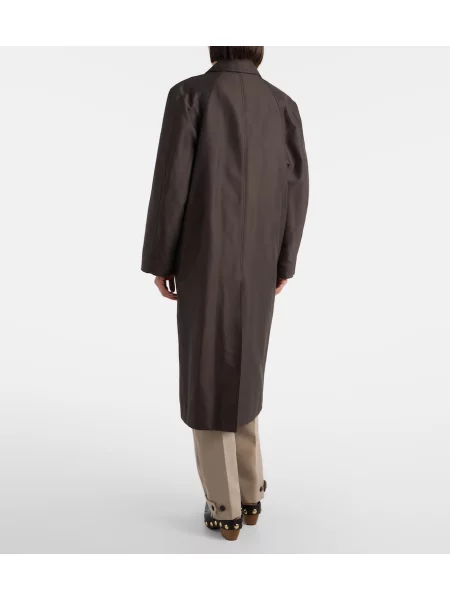 Trenci Bottega Veneta din piele maro