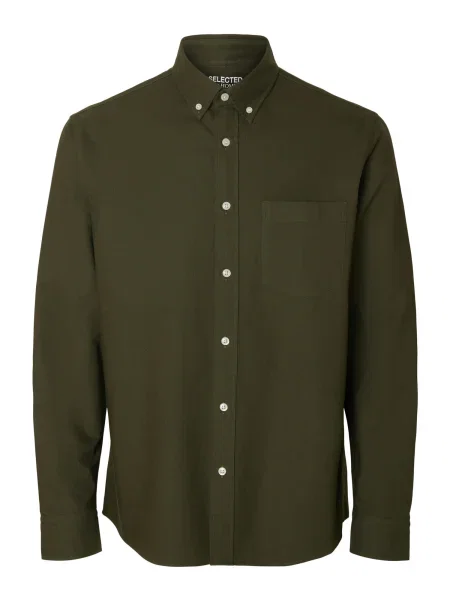 SELECTED Košile SLHRICK olivová