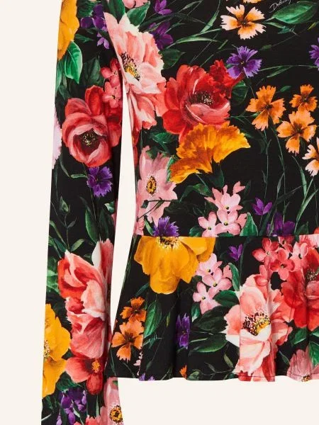 Dolce & Gabbana Koszulka Z Długim Rękawem gruen czarna